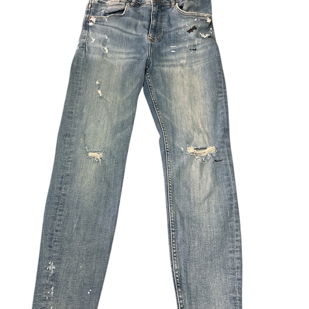 Men's Distressed Blue Jeans